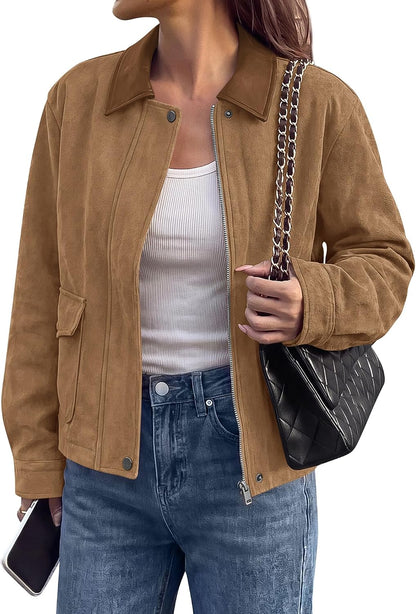 Faux Suede Jacket