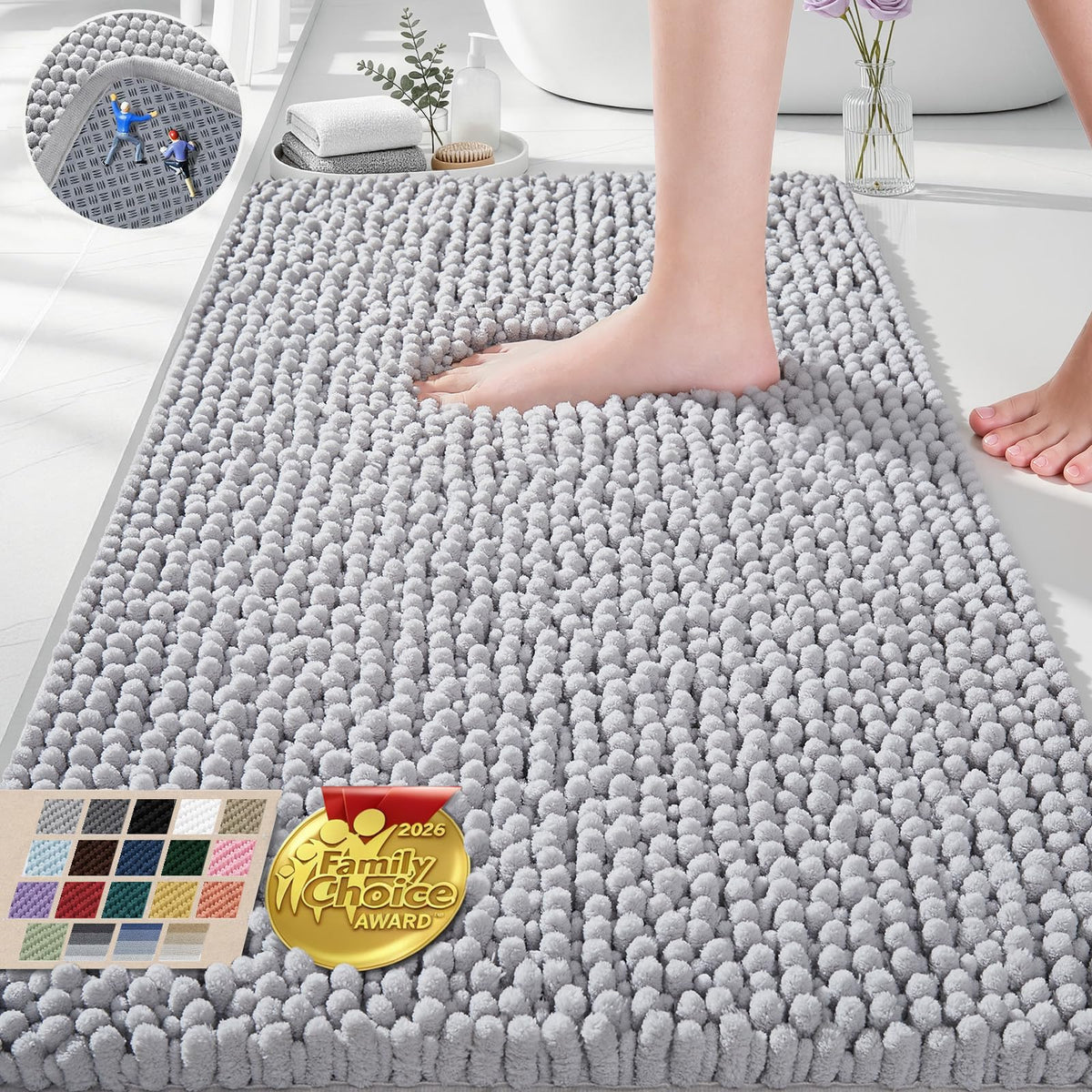 Soft Chenille Bath Mat