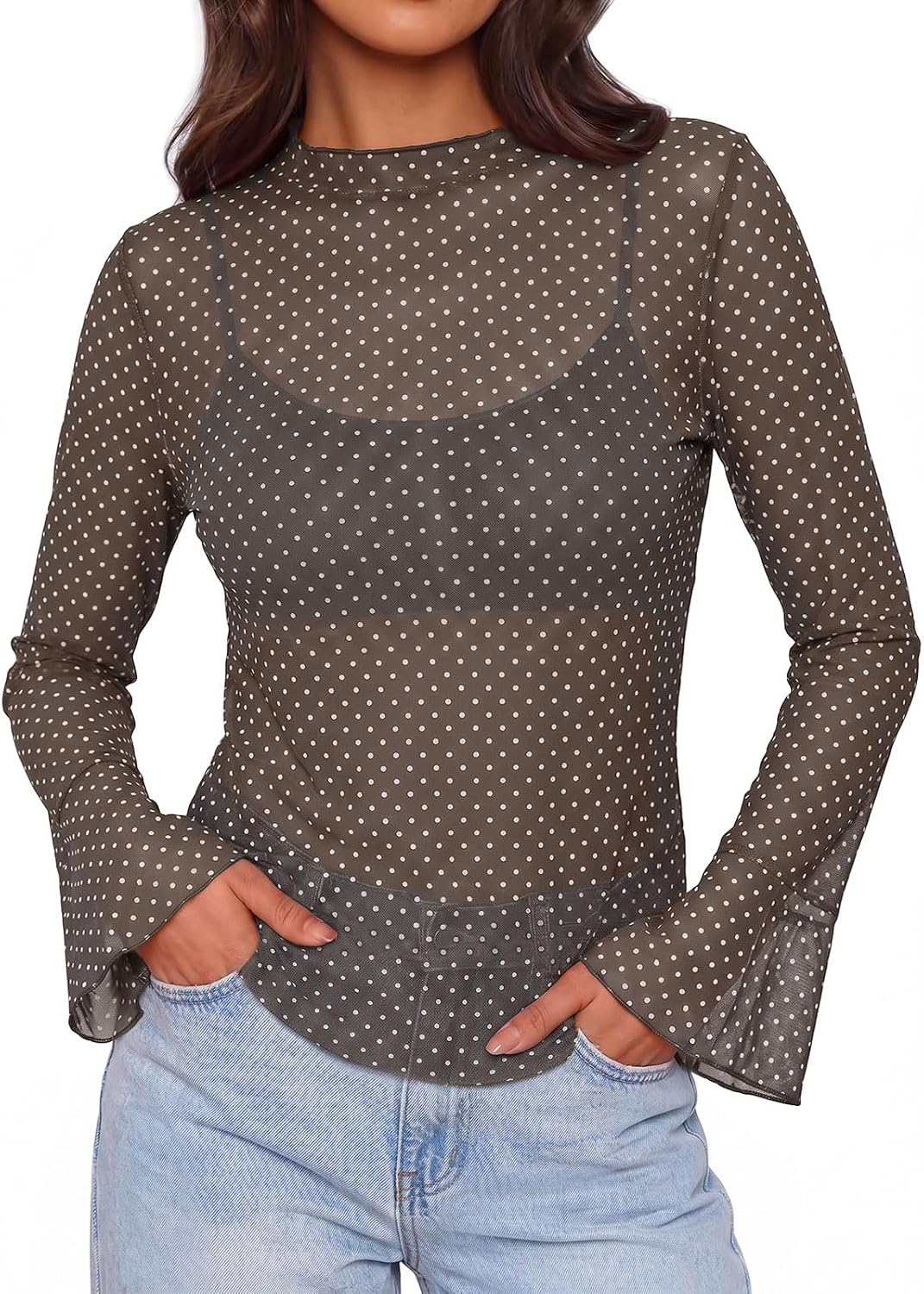 Mesh Polka Dot T-Shirt
