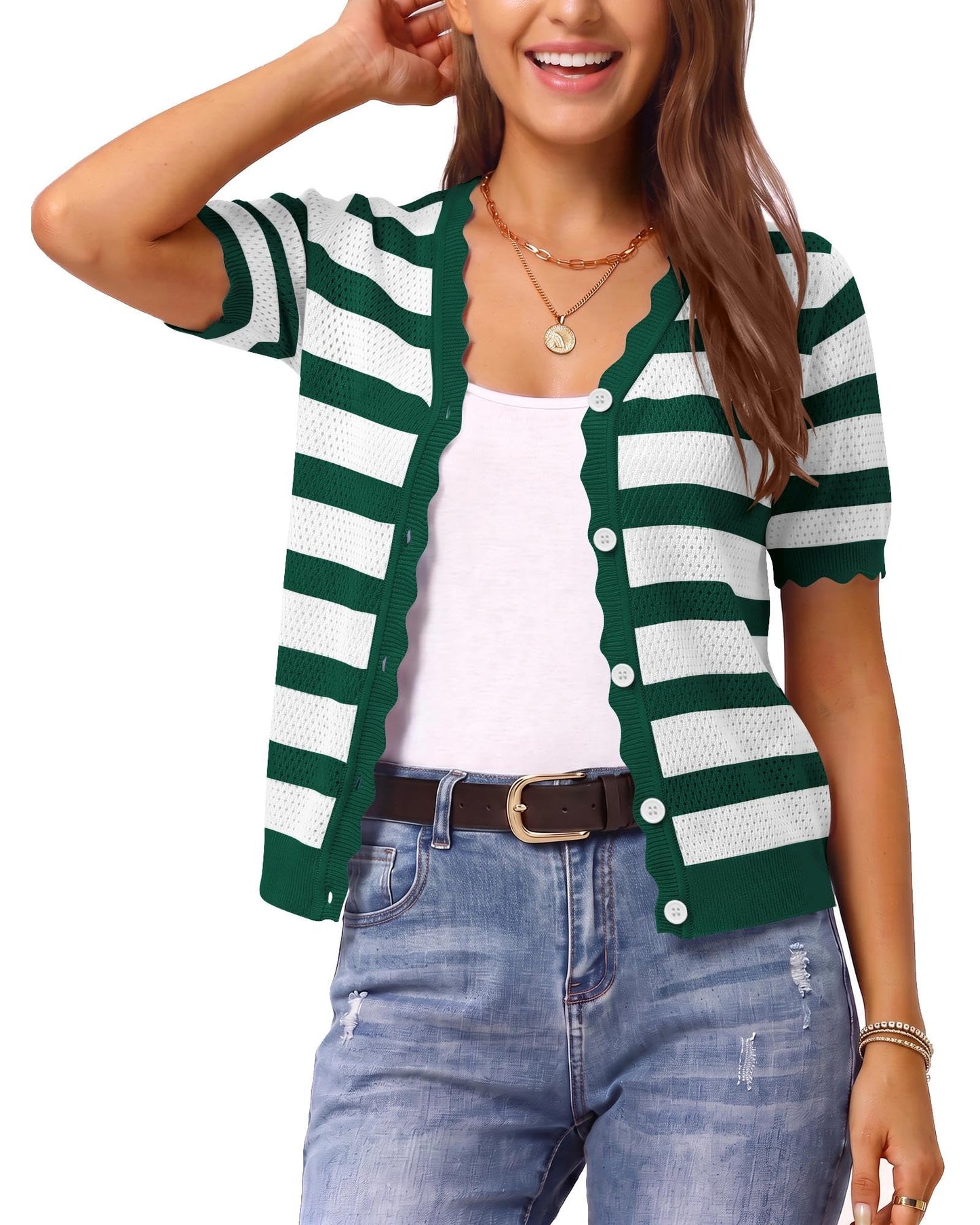 Striped Knit Cardigan