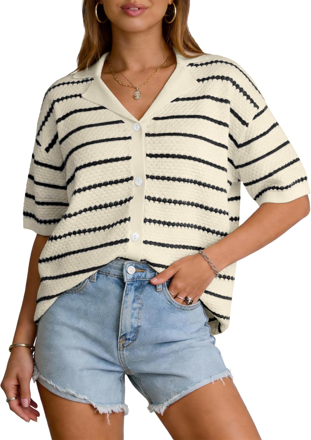 Casual Short Sleeve Cardigan