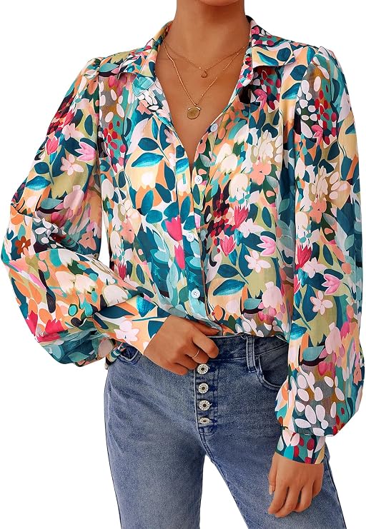 Floral Puff Sleeve Shirt