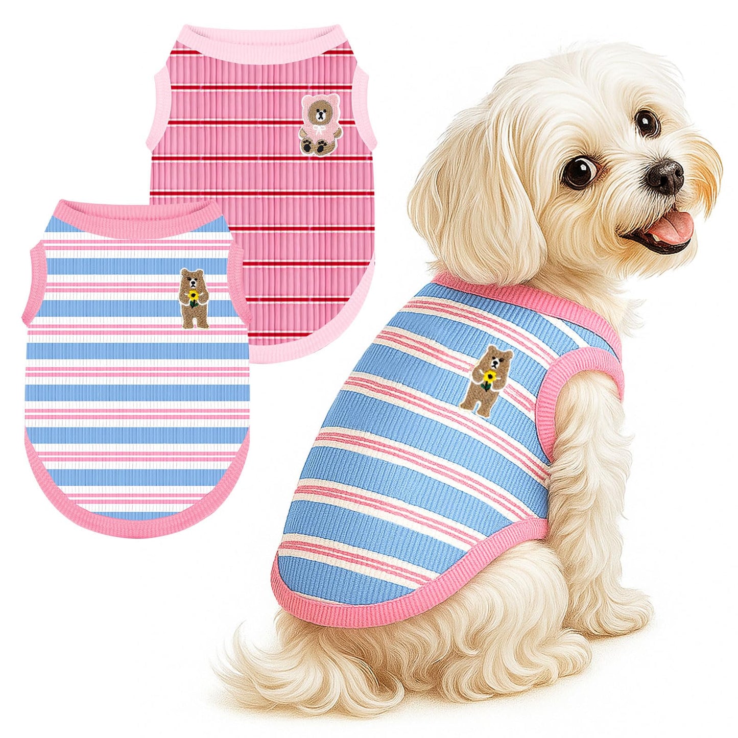 Striped Dog Shirt (2PK)