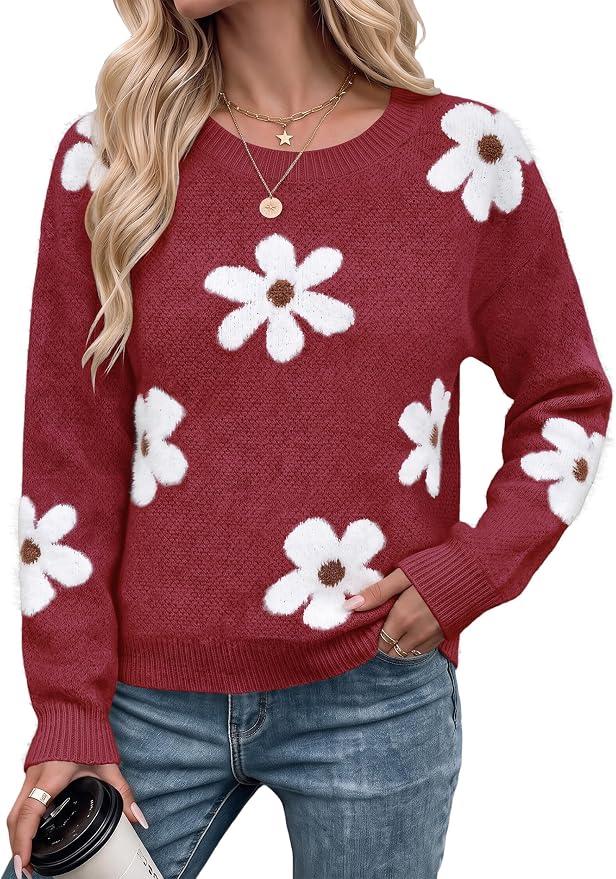 Floral Pullover Sweater