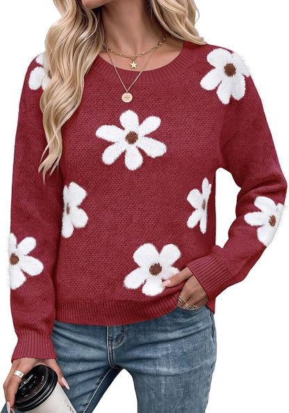 Floral Pullover Sweater