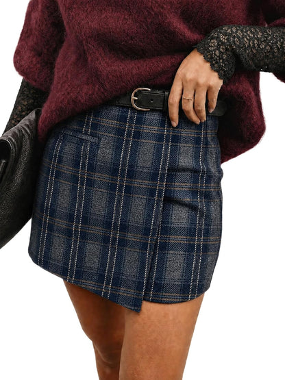 Plaid A-Line Skorts