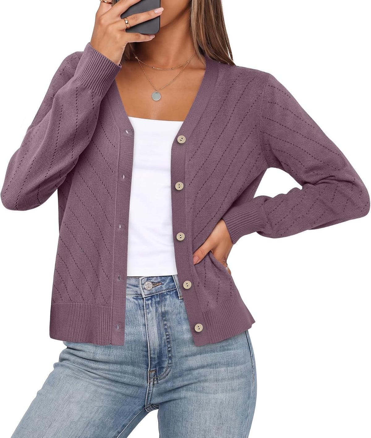 Lightweight V-Neck Cardigan