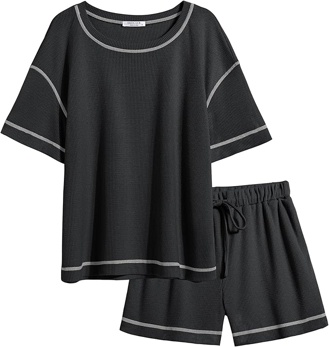 Waffle Knit Lounge Set