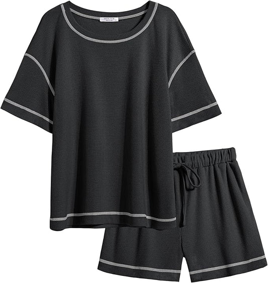 Waffle Knit Lounge Set