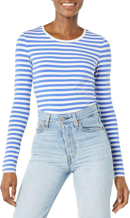 Cotton Blend Long Sleeve Top