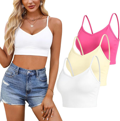 Sleeveless Crop Camisole (3PK)