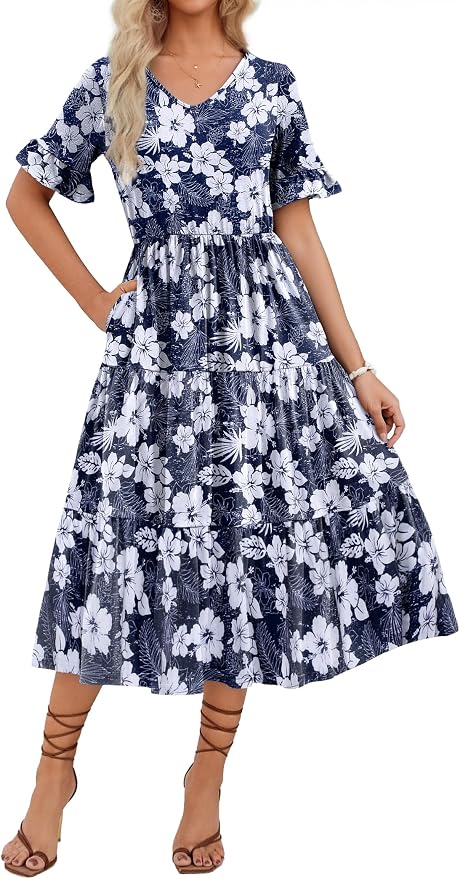 Ruffle Sleeve Dress