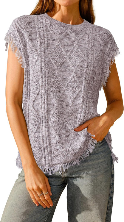 Cozy Cable Knit Sweater Vest
