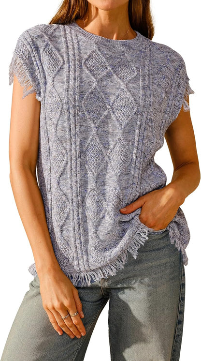 Cozy Cable Knit Sweater Vest