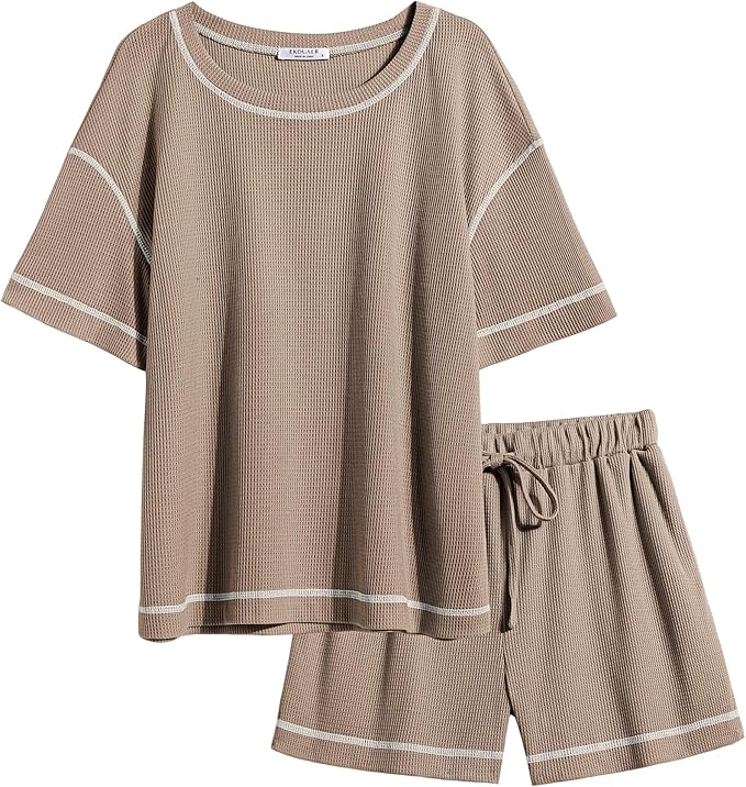 Waffle Knit Lounge Set