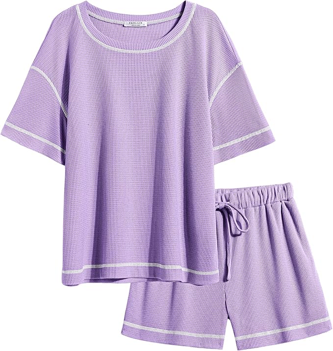 Waffle Knit Lounge Set