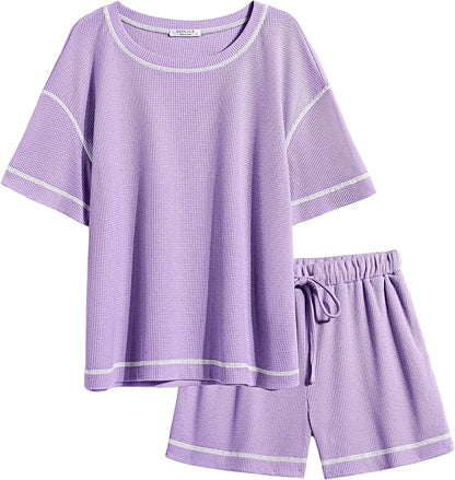 Waffle Knit Lounge Set