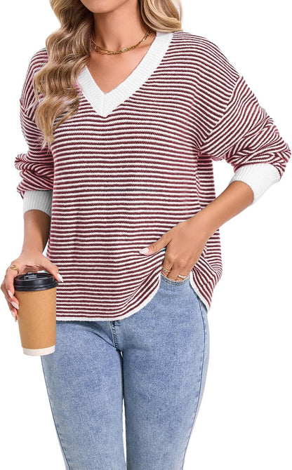 V Neck Pullover Sweater