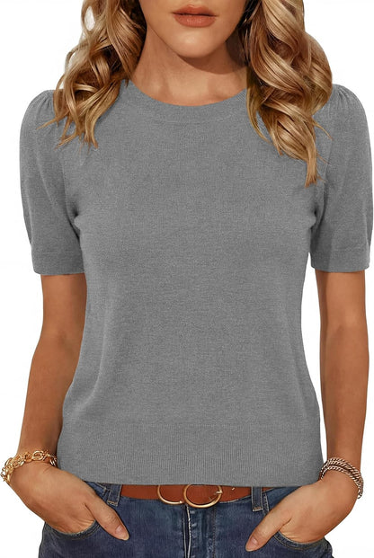 Cropped Puff Sweater