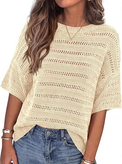 Oversized Crochet Tops