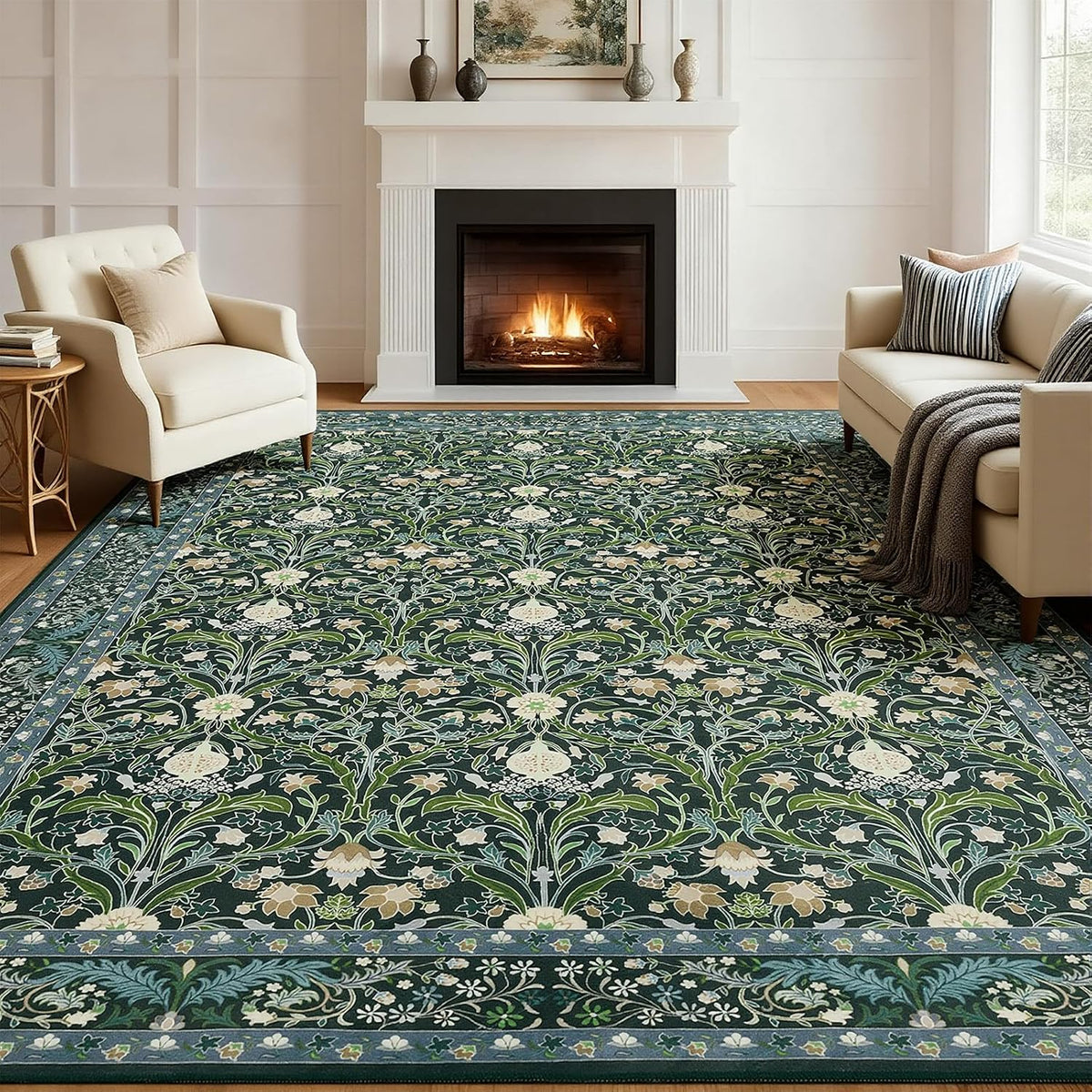 Vintage Floral Area Rug