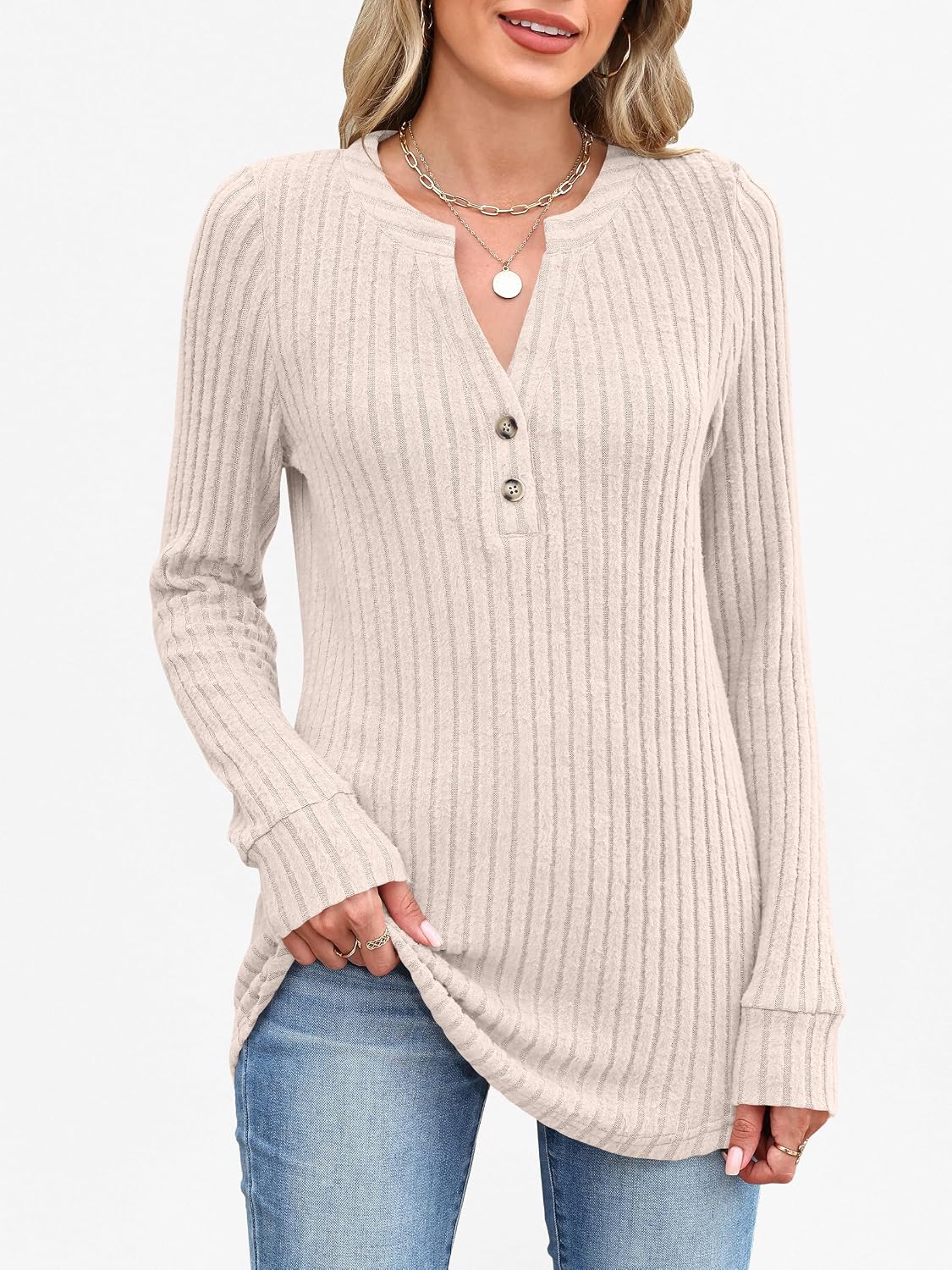 ANRABESS Henley Top