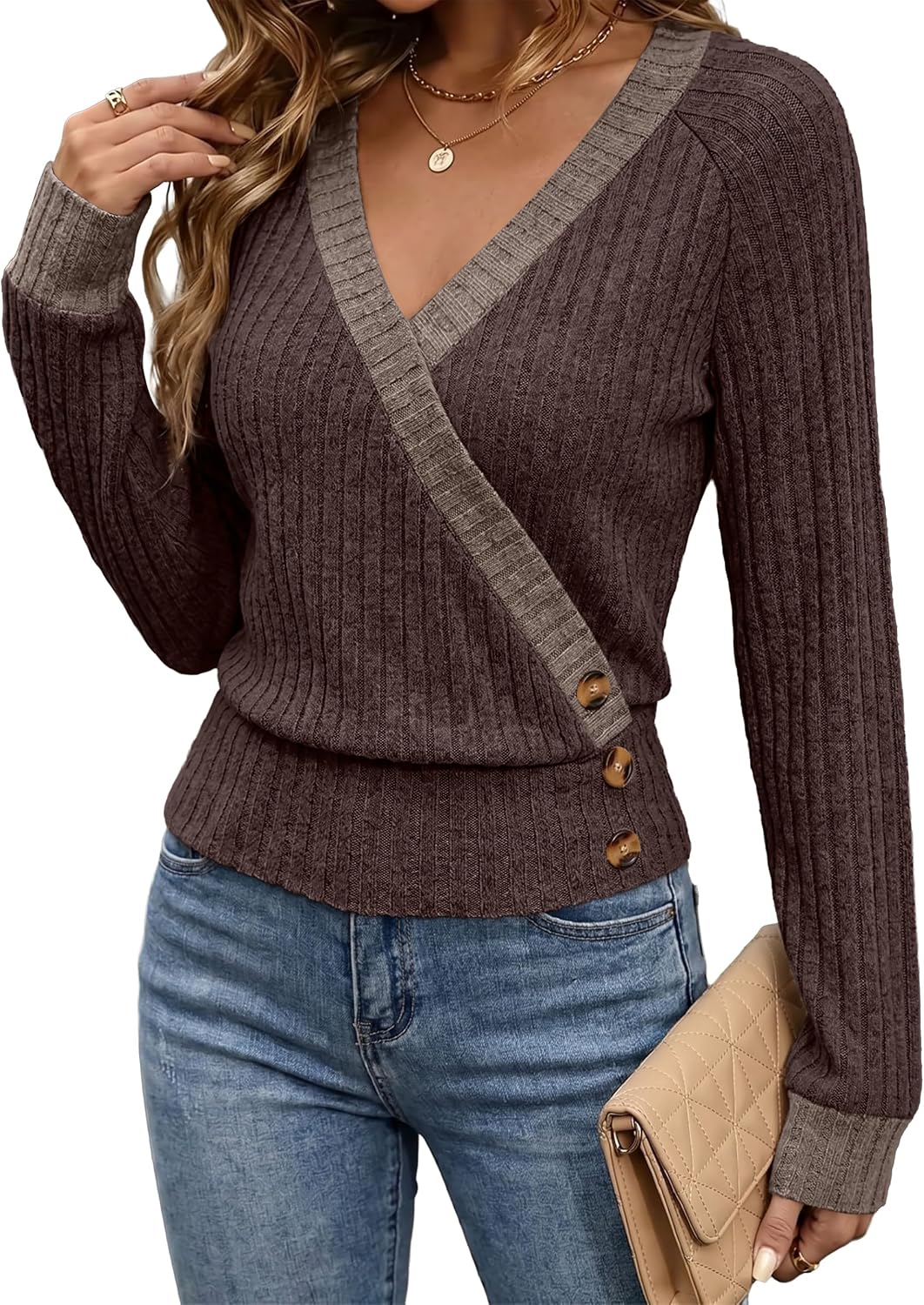 Surplice Wrap Sweater