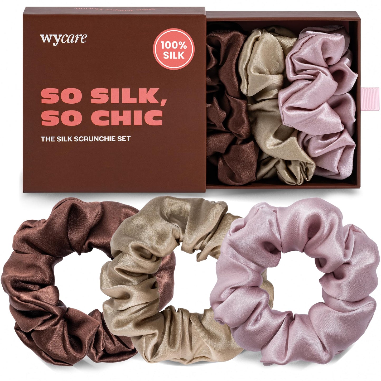 Silk Hair Scrunchies (3PK)