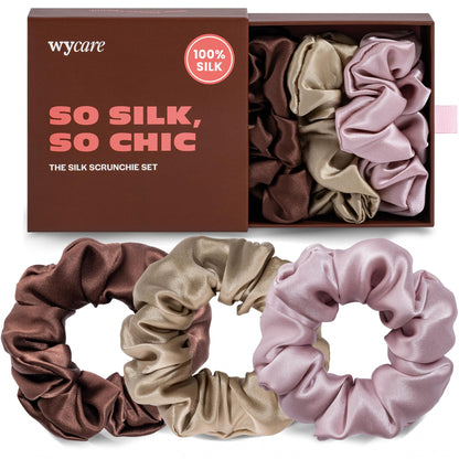 Silk Hair Scrunchies (3PK)