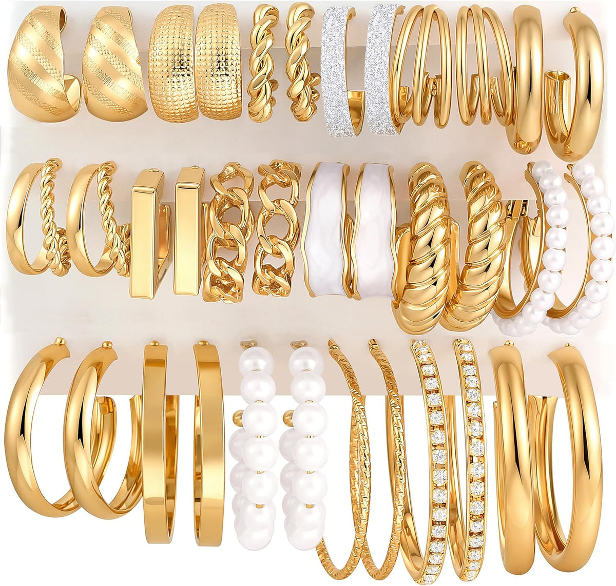 Hoop Earrings (18PRS)