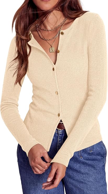 Lightweight Button Cardigan