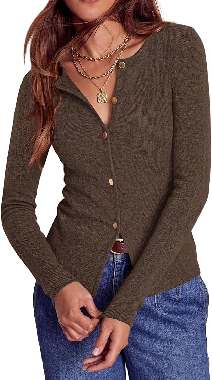 Lightweight Button Cardigan